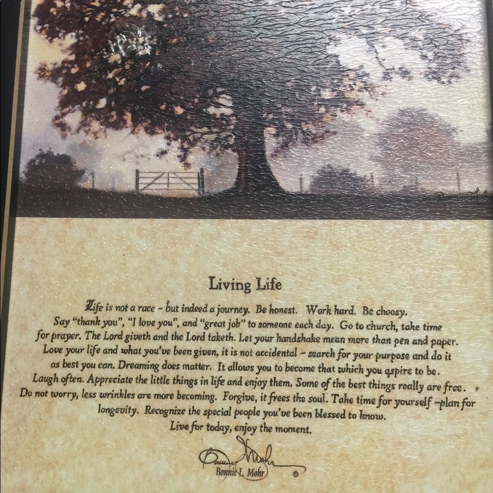 Living Life Framed Print - Picture 2 of 2